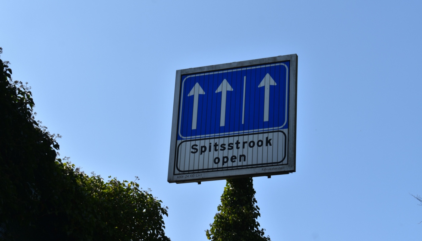 Voorbeeld spitsstrook open